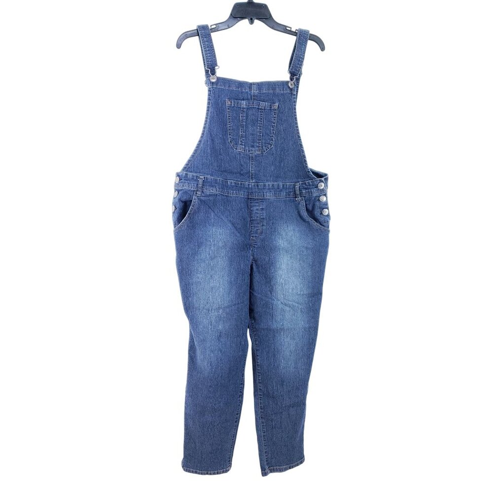 Angels Signature Overalls Women's Size Large Stretch Cropped